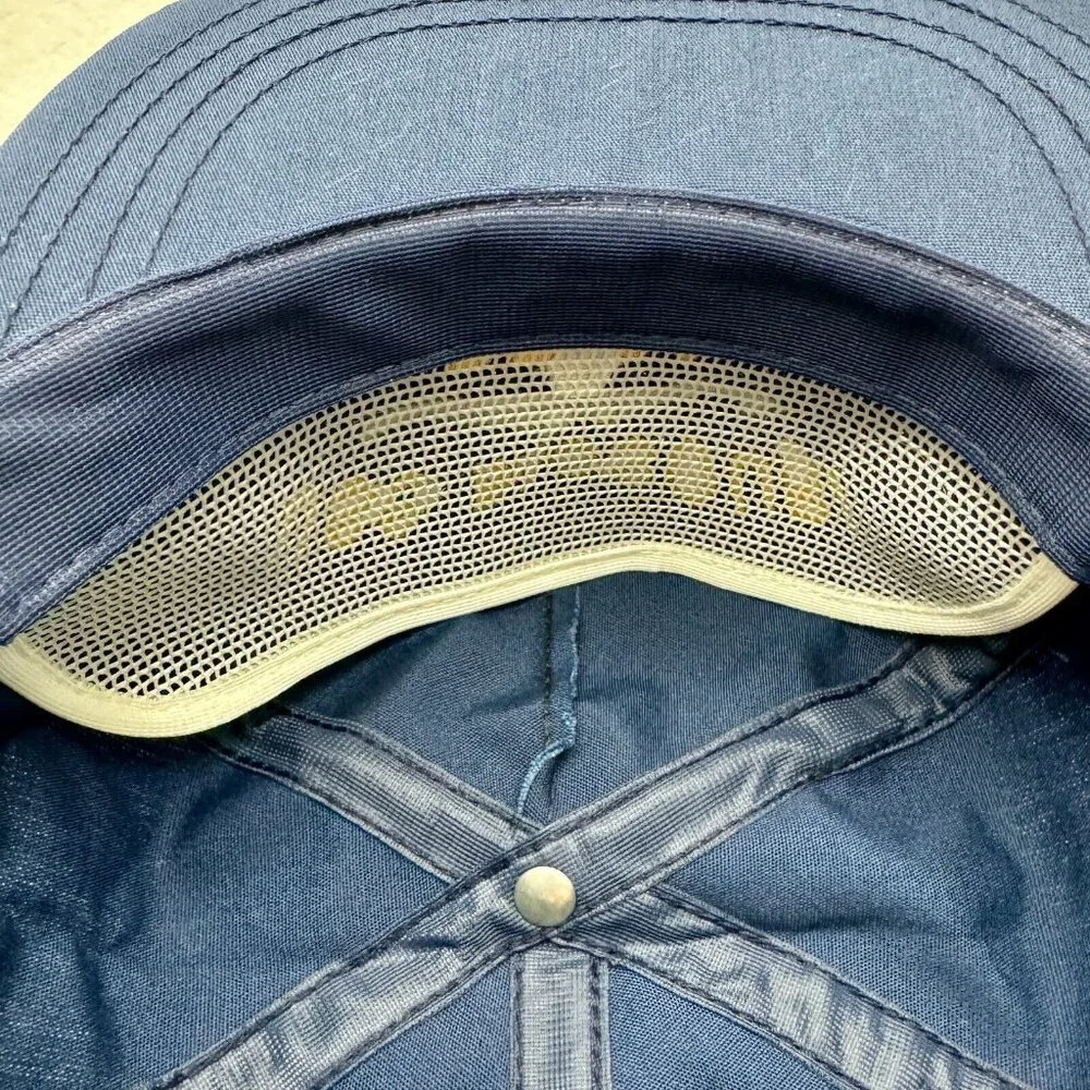 Vintage USS Missouri BB-63 Battleship Navy Snapback Cap Embroidered Blue (B)